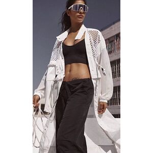 Free People Movement Under The Sea Mesh Maxi Jacket Convertible Size XS White